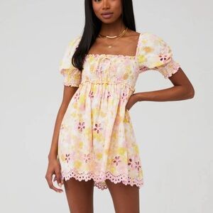 For Love and Lemons Babydoll Mini Dress